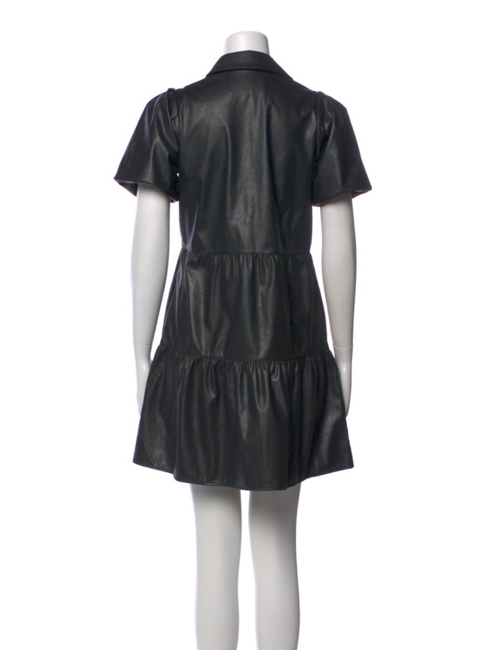 Brochu Walker The Havana Black Vegan Leather Mini Dress – Size XS - Picture 4 of 10